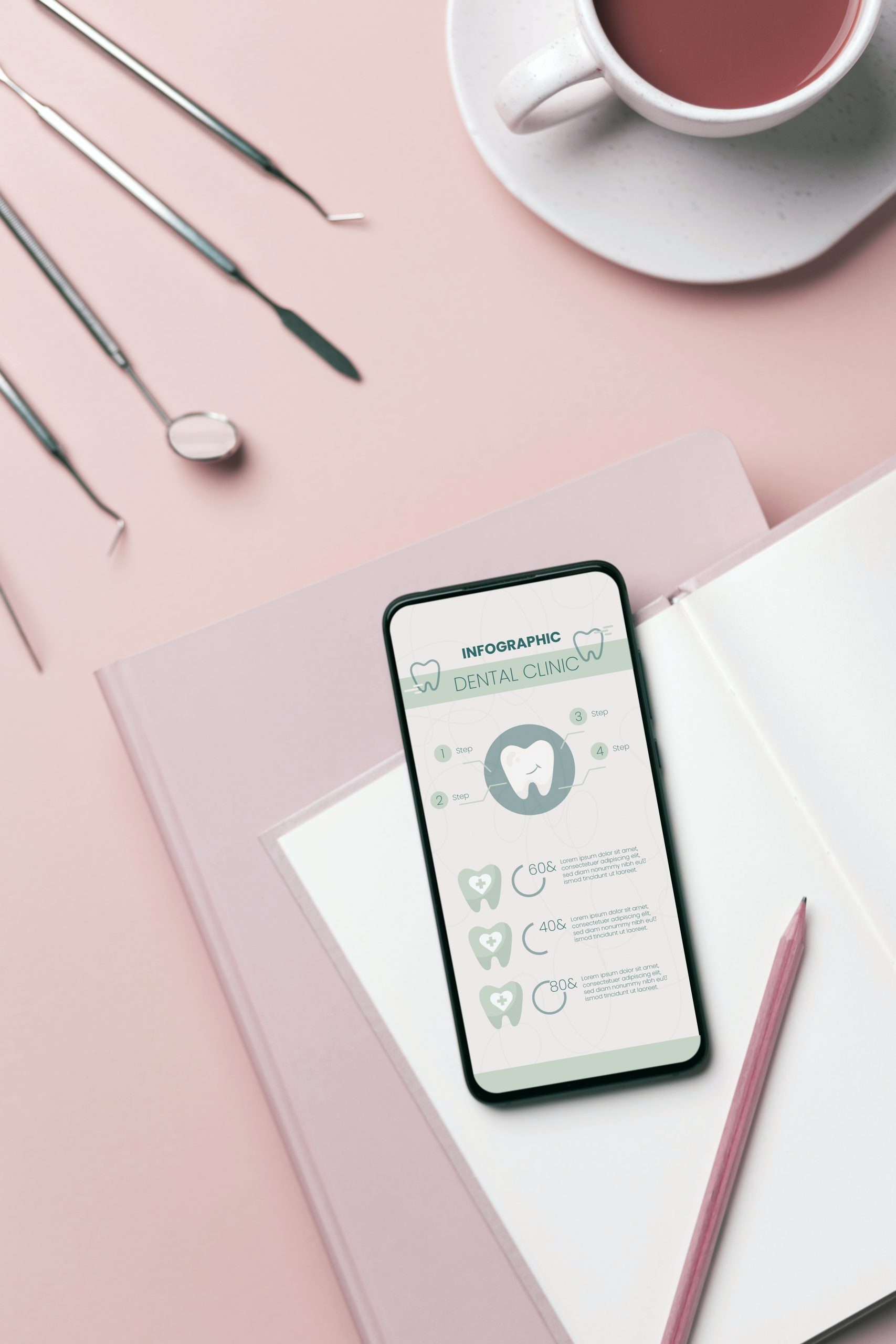 top-view-career-guidance-items-dentists